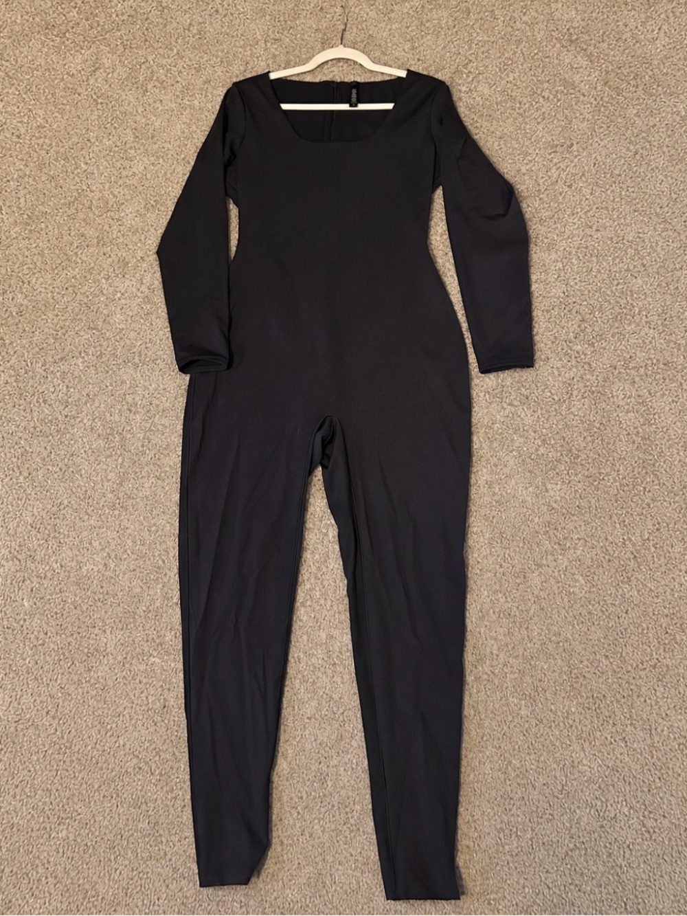 SKIMS All-In-One Scoop Neck Long Sleeve Jumpsuit Onesie | Onyx 2X